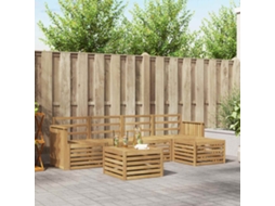 Vidaxl Conjunto De Sofás Para Exterior 6 Unid. Branco