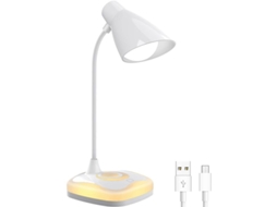 Lâmpada de escritório recarregável USB, flexível, proteção ocular, 3 níveis de brilho, toque S/MARCA