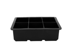 Forma De Gelo Quadrada Silicone Com 6 Compartimentos, Própria Para Alimentos, Ideal Para Cozinha Doméstica