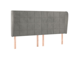 Headboard, Headboards Vidaxl Cinzeto Veludo (183 X 23 X 118/128 Cm)