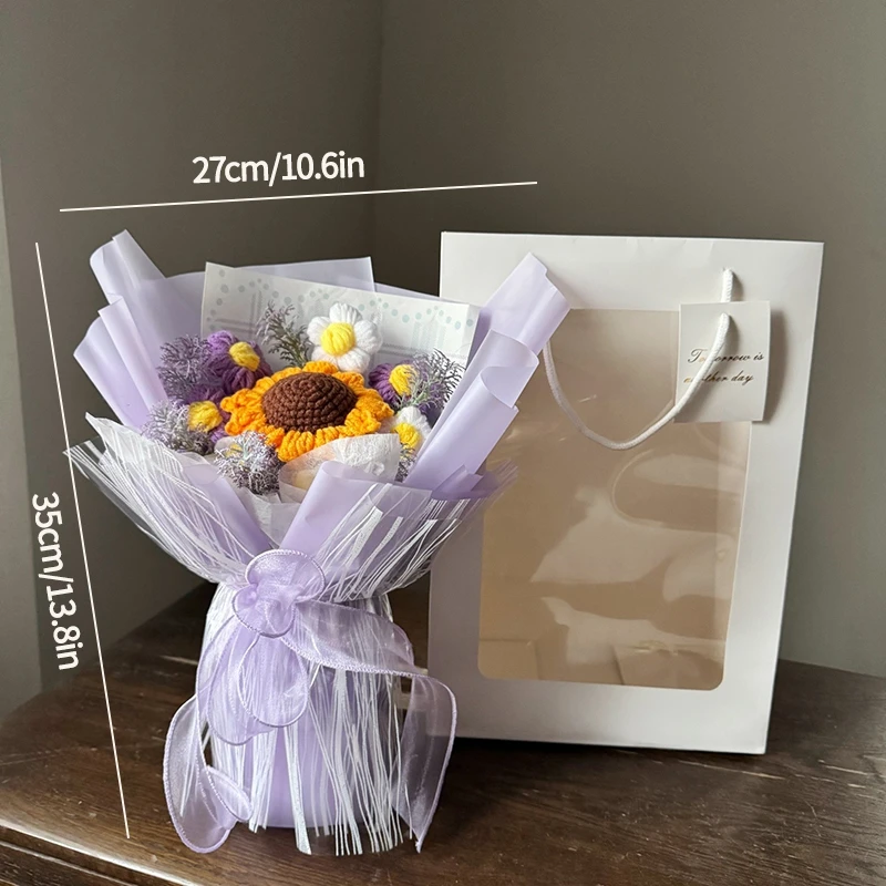Buquês de Crochê Prontos, Buquês de Formatura, Buquês de Crochê Feitos À Mão MDUG