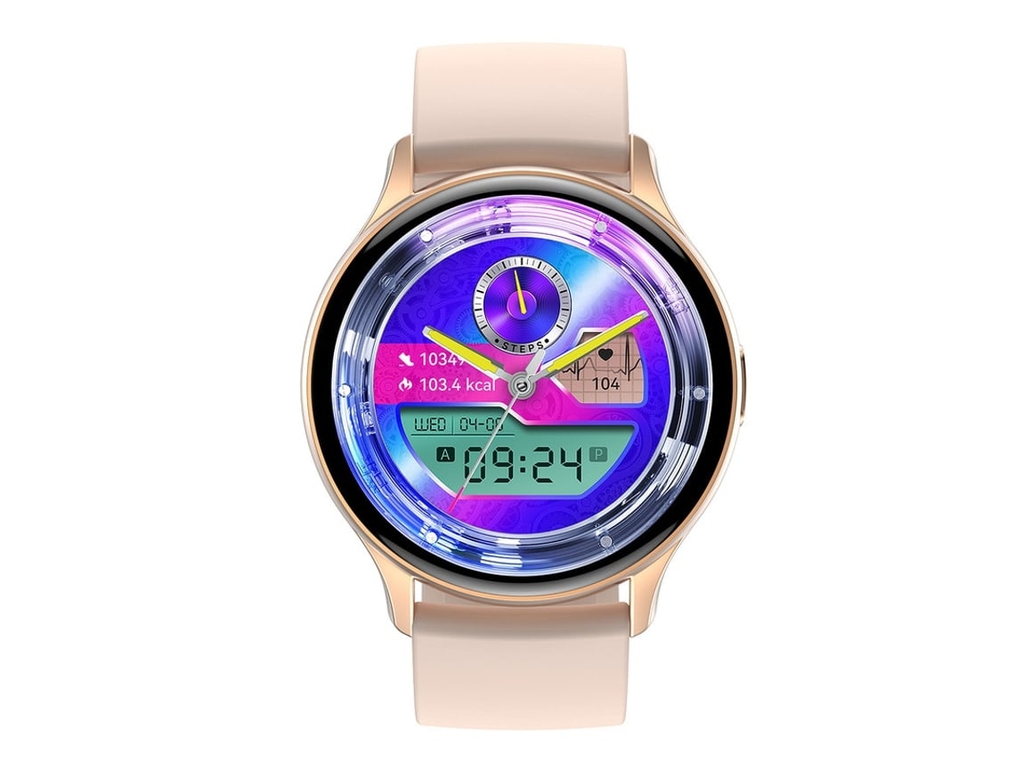 Smartwatches Multifuncional Tela de 1 43 Polegadas Detecção de Saúde Rosa YEMAESRE