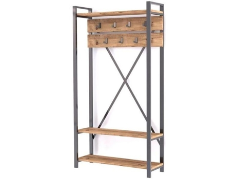 Cabide industrial safira - DECORATIE - L. 90 x A. 180 cm - Metal e melamina - Preto