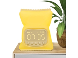 Despertador Genérico Com Luz Suave, Bateria Recarregável Via Usb, Função Soneca E Luz De Despertar