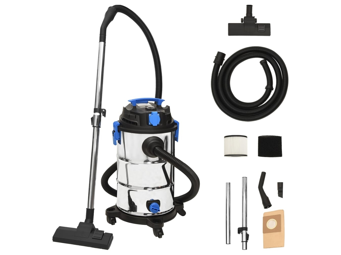Vidaxl Aspirador Húmido/seco 1200 W 30 L Prateado