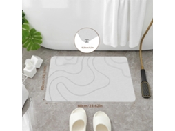 Tapete de Banheiro em Terra Diatomácea , Antiderrapante, Absorvente, de Secagem Rápida, Moderno e Ecológico. MDUG (cinza Claro)