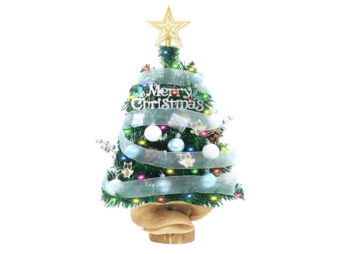 Ats árbol de Navidad Mini Iluminado Led 18/24 Polegadas Decoração de Mesa Luzes de Natsal
