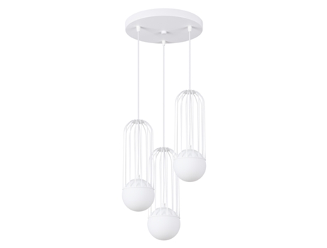 Luminárias Pendentes Brina de Aço Branco 115X34X34Cm SOLLUX LIGHTING