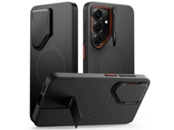 Capa Protetora Tech-protect Kevlar Aura Para Galaxy S26, Preta E Laranja.