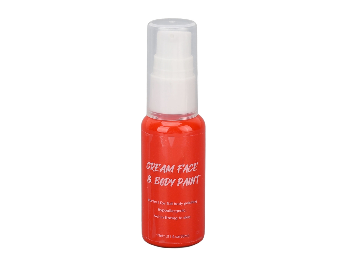 Pintura Corporal E Facial Vermelha Para Festas E Disfraces, Fácil De Remover