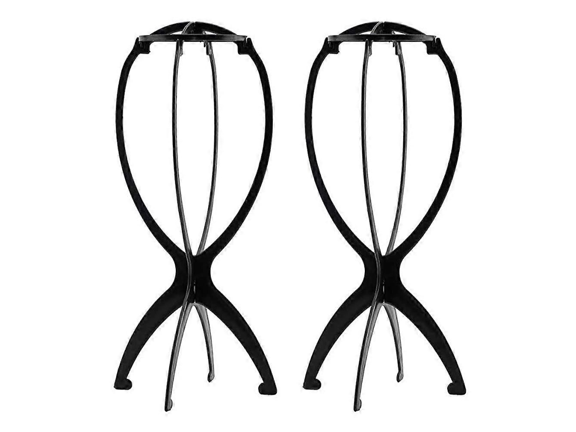 Suporte para Peruca Portátil, Dobrável, com 35 Cm , Ideal para Viagens e para Todos os Tipos de Peruca. (2 Unidades) TAISHENGDA (13,8 Polegadas)