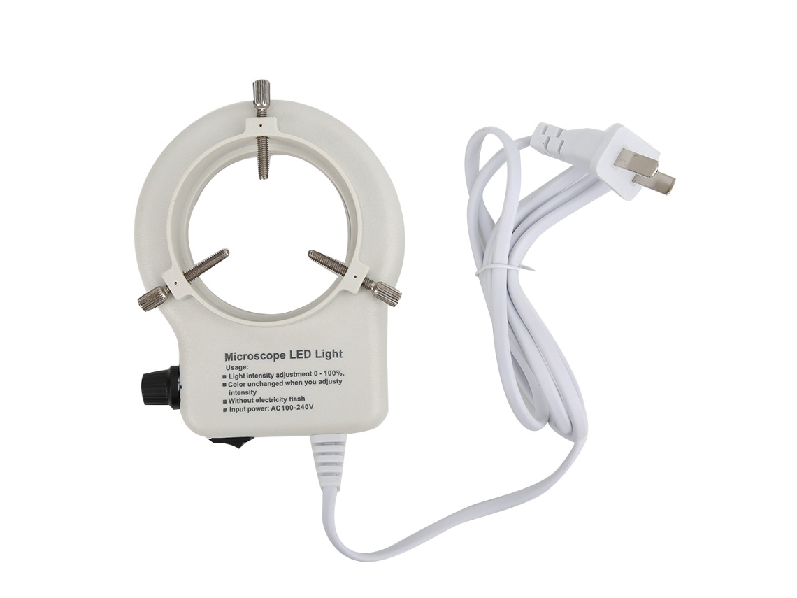 Lâmpada anular LED ajustável 56 LEDs para microscópios estéreos e câmeras 5w 6500 7000k S/MARCA
