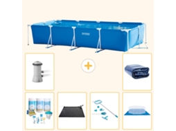 Intex Piscina Com Estrutura Retangular - 450x220x84 Cm - 7-peças S20072