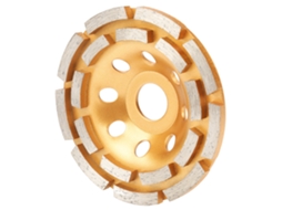 Disco de desbaste diamantado de 115 mm com dupla fileira para esmerilhadeira angular, corte de tijolo e concreto.
