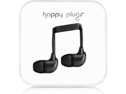 Auriculares HAPPY PLUGS In-Ear Preto (In Ear - Microfone - Preto)