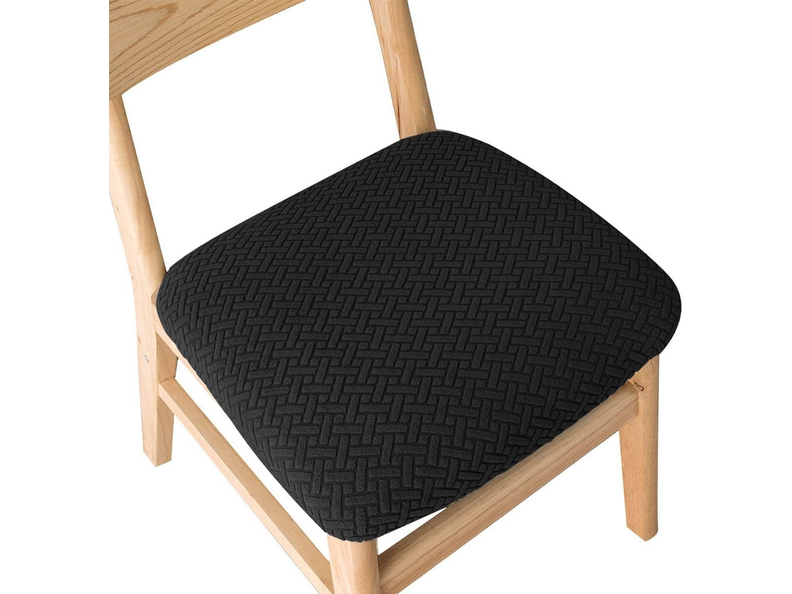 1 Pacote Protetor Removível de Capa para Cadeira de Sala de Jantar para Casa Restaurante-Preto-Tamanho Universal LUUCOZK