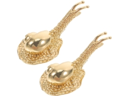 Conjunto De 2 Puxadores Decorativos Em Latão Em Formato De Caracol Para Armários/gavetas