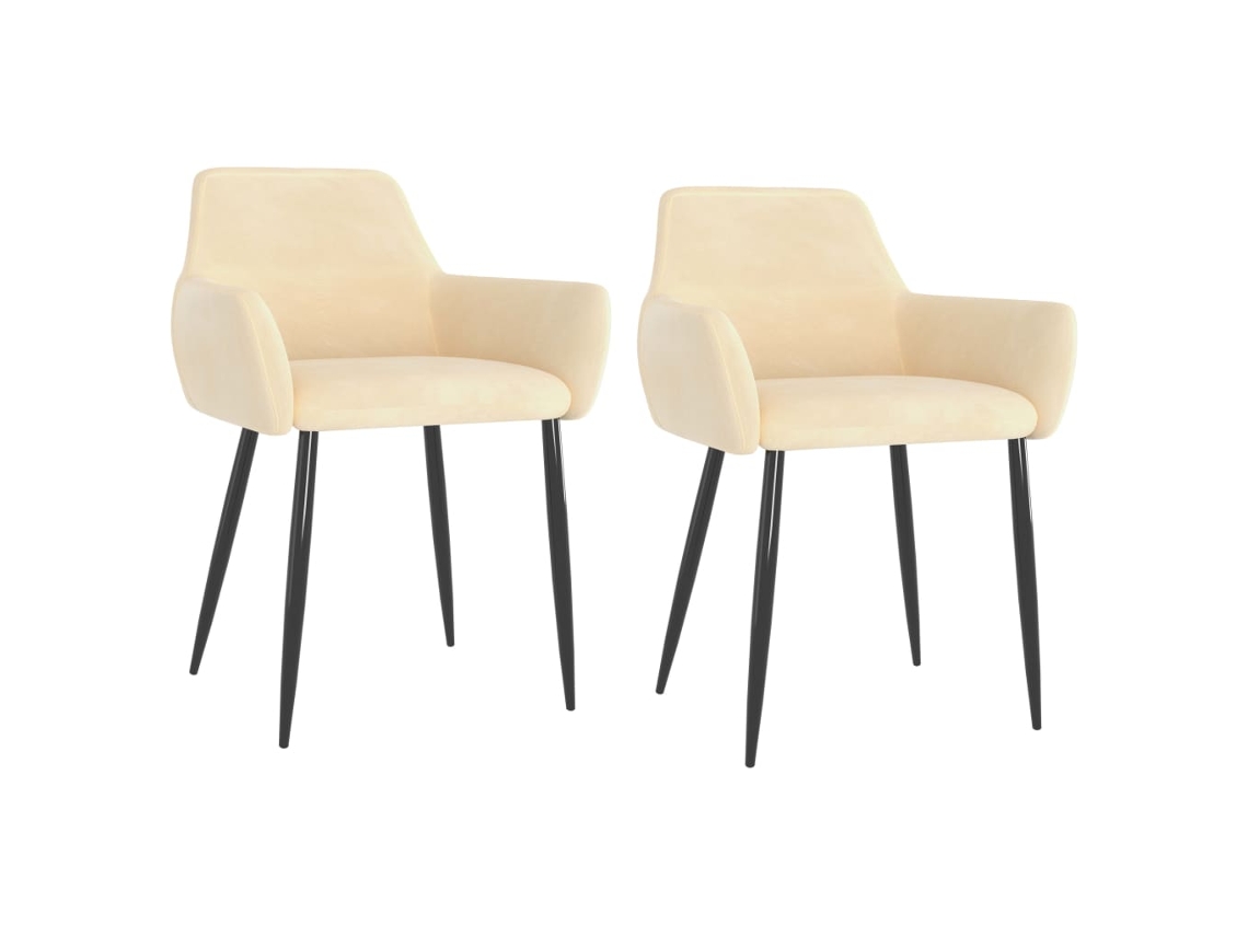 Dining Chair, Dining Chairs Vidaxl Creme Veludo (n/a)