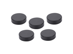 Conjunto de 5 tampas de metal para lente traseira com encaixe tipo C de 27 mm para lentes de CFTV e TV LAXISCREED (pretas)