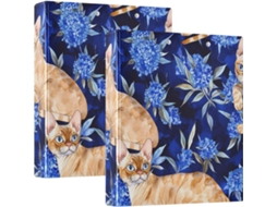 Macarrão escolar com anéis e saquinhos, estampa de um adorável gato Devon Brown, design animado, tamanho 1, 5 polegadas