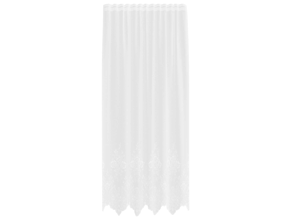 Maison Exclusive - Cortina De Renda Com Cortinas Branco 200 X 150 Cm Poliéster