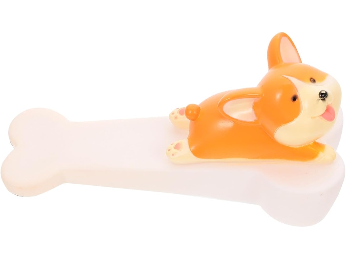 Batente De Porta Branco E Resistente, Anticolisão, Decorado Com Animais De Desenho Animado.