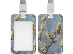 Porta Crachá Texturizado Catkins Image, Personalizável Crachá Protetor E À Va D Água Funcionalários Escritório