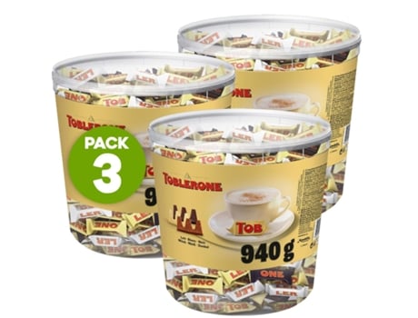 Toblerone Mix Chocolates Suíços 3 Pacotes X 904g Sortido Mini Ao Leite, Branco E Escuro Com Torrão De Mel E Amêndoas Iami