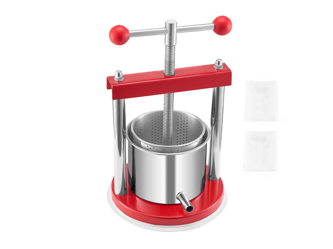 Prensa Manual Para Fruta E Vinho Succebuy Em Aço Inox, Capacidade De 1,65 L