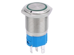 Interruptor De Pressão Com Led 16mm Auto-reset 1no 1nc 5pin 5v Verde Para Modificação De Carro