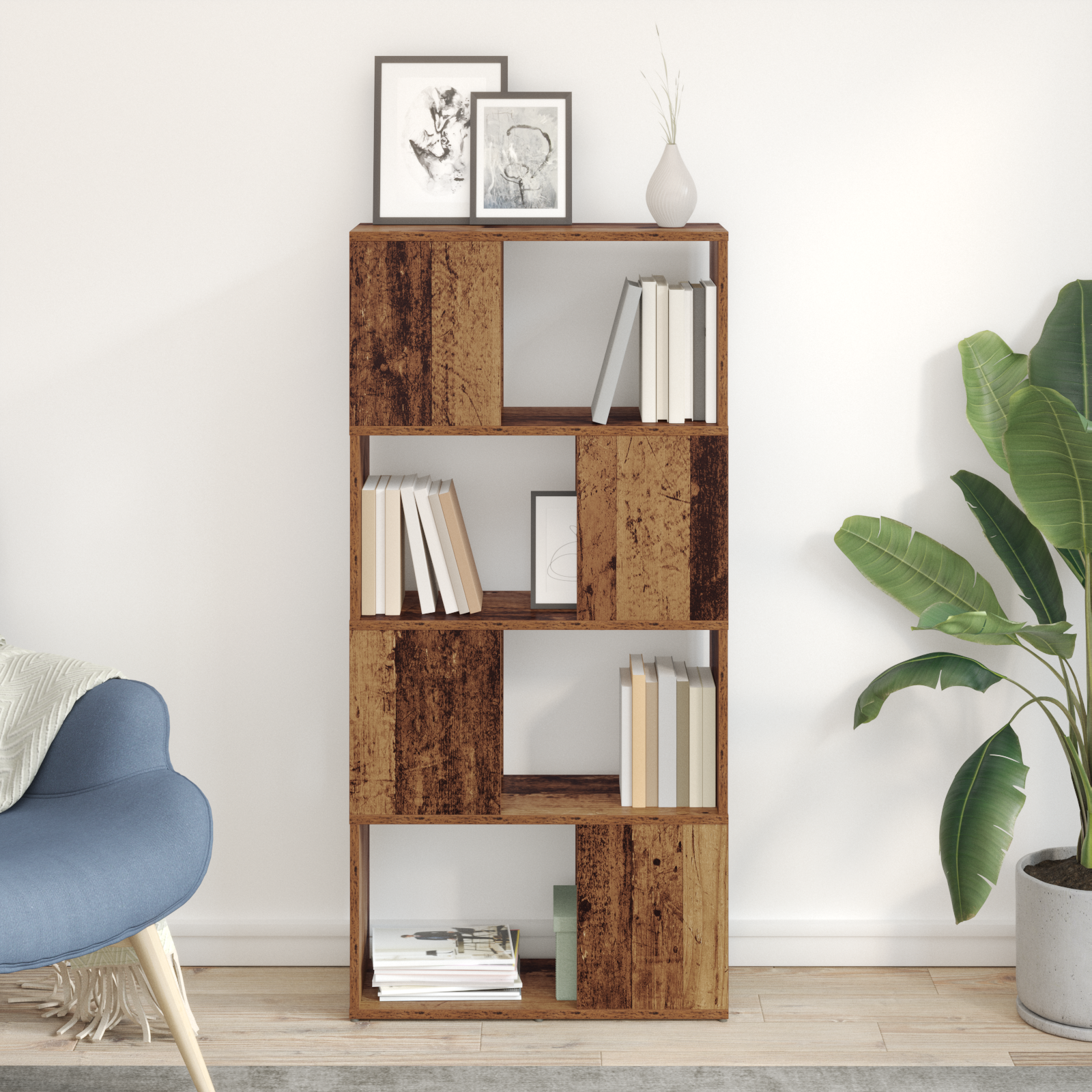 Unidade De Armazenamento Madeira Antiga Madeira Engenheirada Dkd Home Decor
