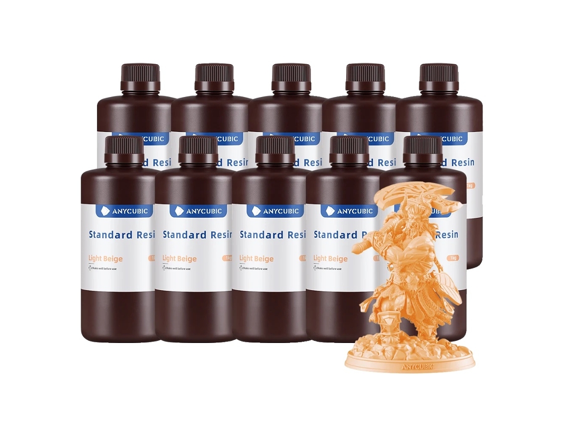 Resina Uv Anycubic 405nm, Capacidade De 10kg, Compatível Com Impressoras Lcd,10kg Bege Claro Oem