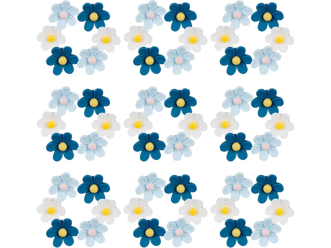 Tachinhas Decorativas Lurrose Com Estampa Floral, 50 Unidades, Efeito 3d, Para Quadros De Avisos Em Escritórios E Salas