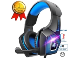 Auscultadores Gaming TD para Laptop Ps4 com MicroAuriculares com Noise Cancelling Som Surround Estéreo Auscultadores com Luzes Led
