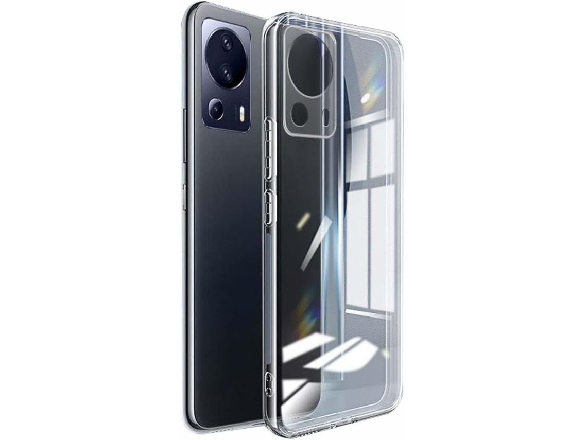 Plugues Mi Alça Antiderrapante para Xiaomi Xiaomi 13 Lite HONGWE. Silicone Textura Macia Anti-Choque Transparente