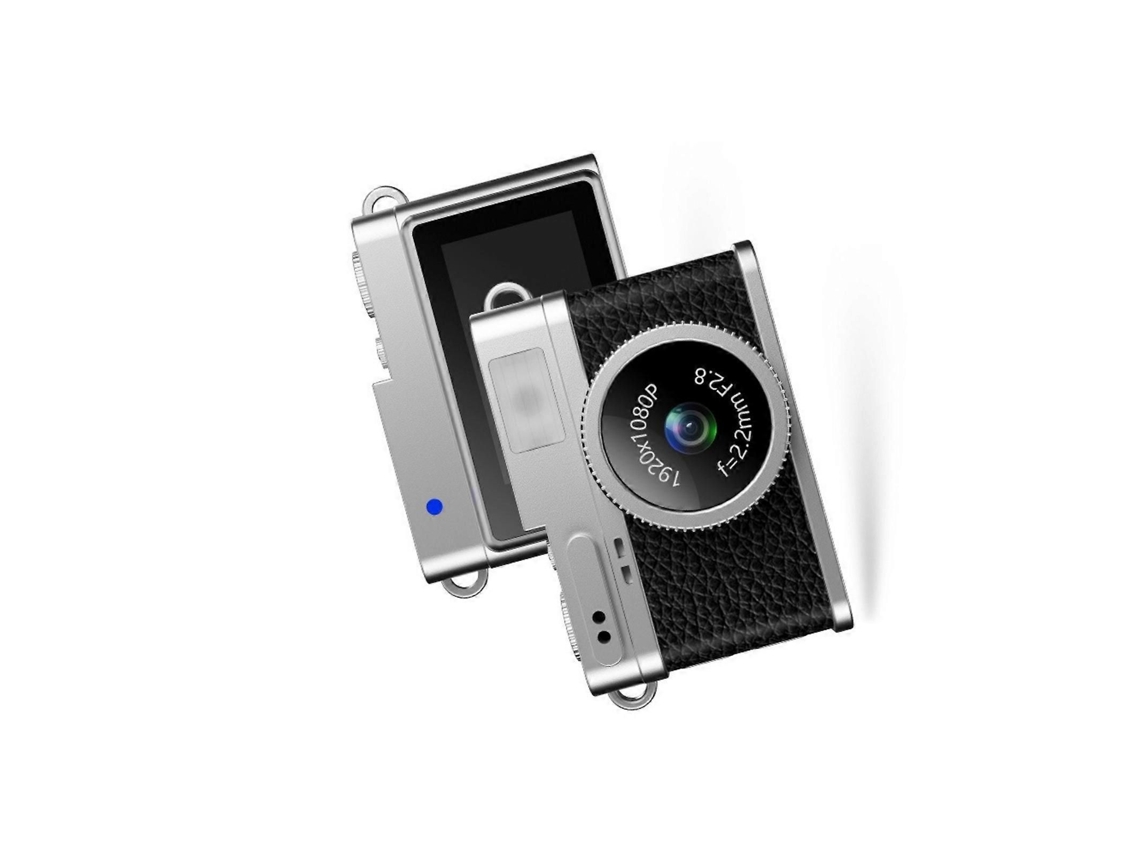 Mini Câmera de Chaveiro 1080p Mini Câmera Digital Retrô Pequena e Portátil Gravador de Vídeo de Bolso para Viagens e Estudos Branca ELECTVAULT1