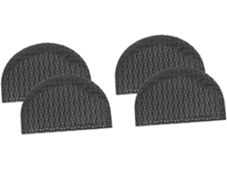 Protetores De Calçados Antiderrapantes, Borracha Flexível, Redução De Ruído, 2 Pares, Pretos, Para Tênis E Solados