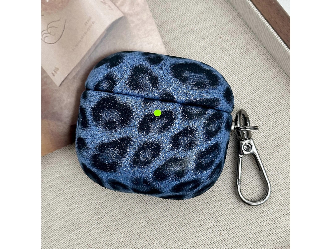 Capa De Policarbonato Para Fones De Ouvido Sem Fio Airpods 4 Com Textura De Leopardo