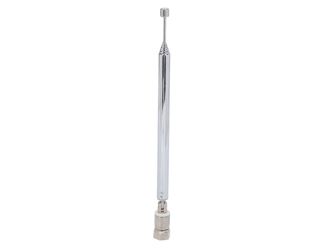 Antena Telescópica Com Conector F Macho 75 Ohm