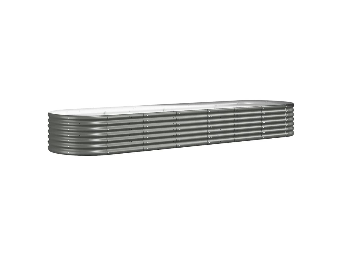 Garden Raised Bed, Garden Raised Beds Vidaxl Cinzeto Aço (296 X 80 X 36 Cm)