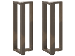 Vidaxl Pés De Mesa De Console Em Forma De T, 2 Peças, Preto, 25x28x(72-73) Cm, Aço