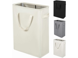 Lurelia Cesto Com Rodas Alças Duplo 45l 38.1 X 20.8 Cm Tecido Oxford Bege Lavandaria