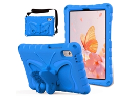 Capa para Lenovo Tab M9 com suporte de borboleta e alça de ombro, azul Chennnls