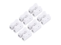 Conector Rápido Fio 2 Pinos 5a 100pcs Branco