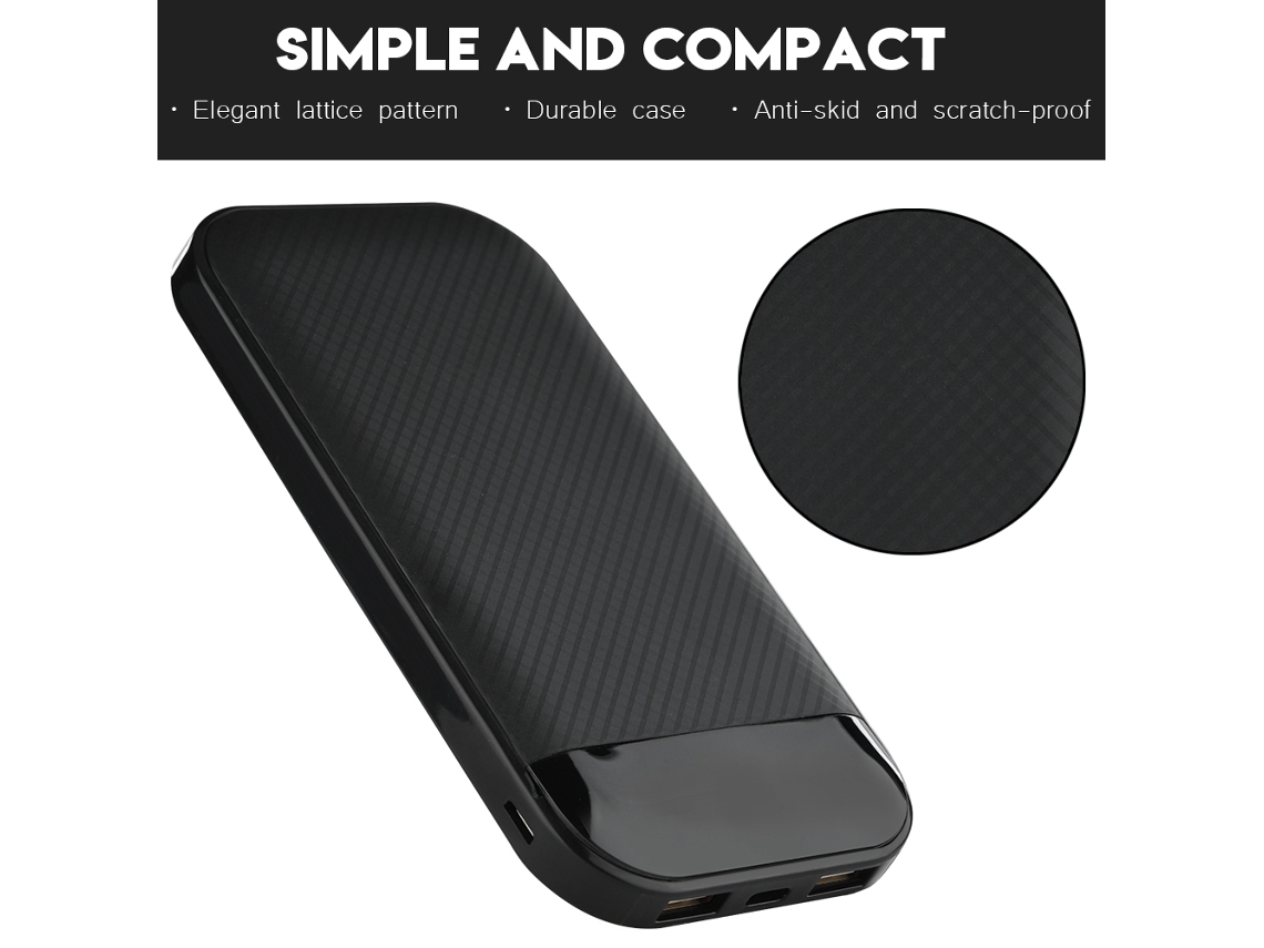 Carregador Portátil LAXISCREED Usb Dual Display Digital