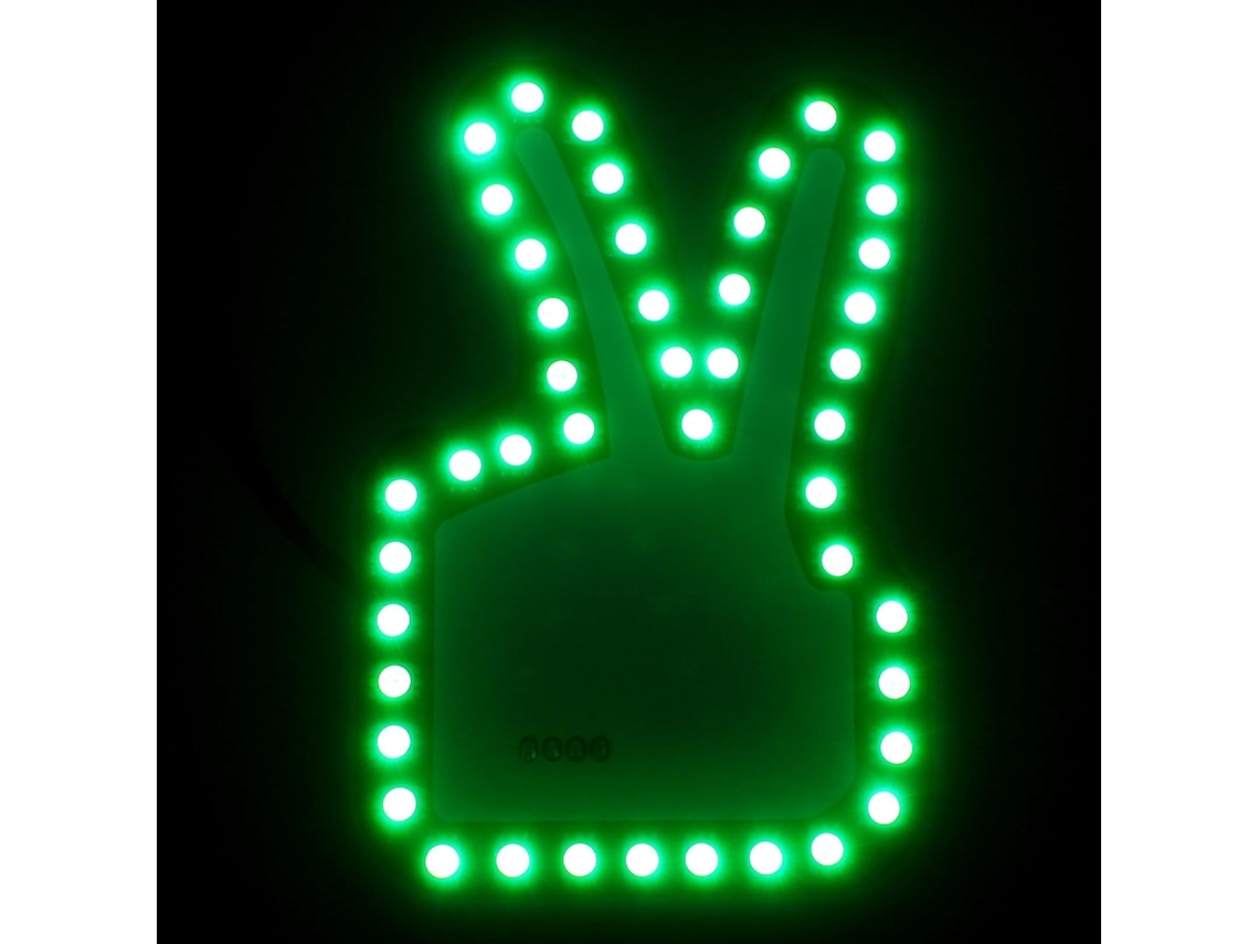 Luz De Mão Para Carro Com Sinal De Advertência Led Interativo, Material De Pvc Sólido, Prevenção