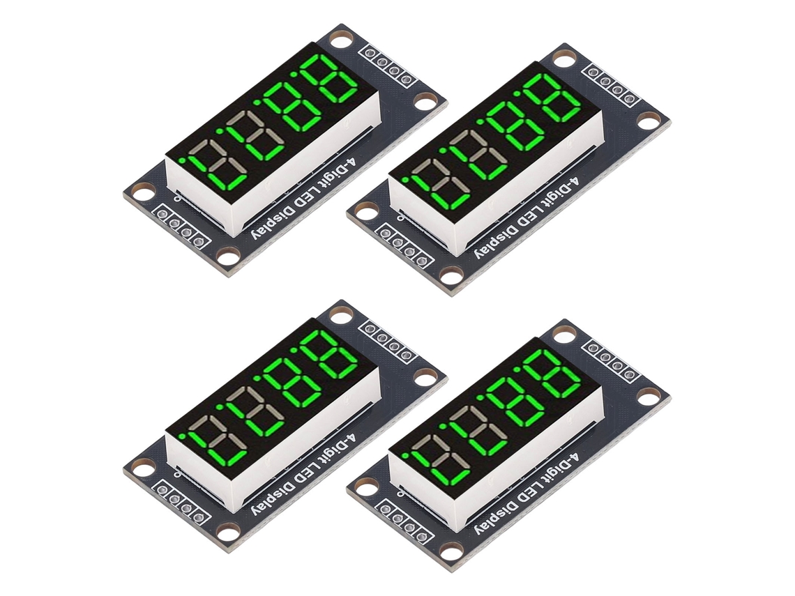 Laxiscreed Módulo De Display Digital De 4 Dígitos Com Chip Tm1637 Para Projetos Electrónicos