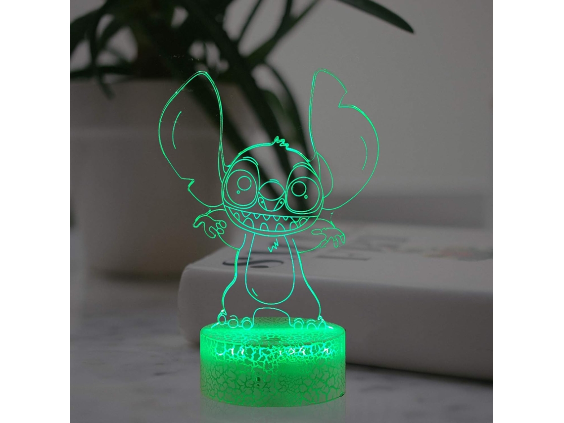 Luminria Noturna Lilo E Stitch Para Quarto Com Iluso Visual 3d Aquaforge