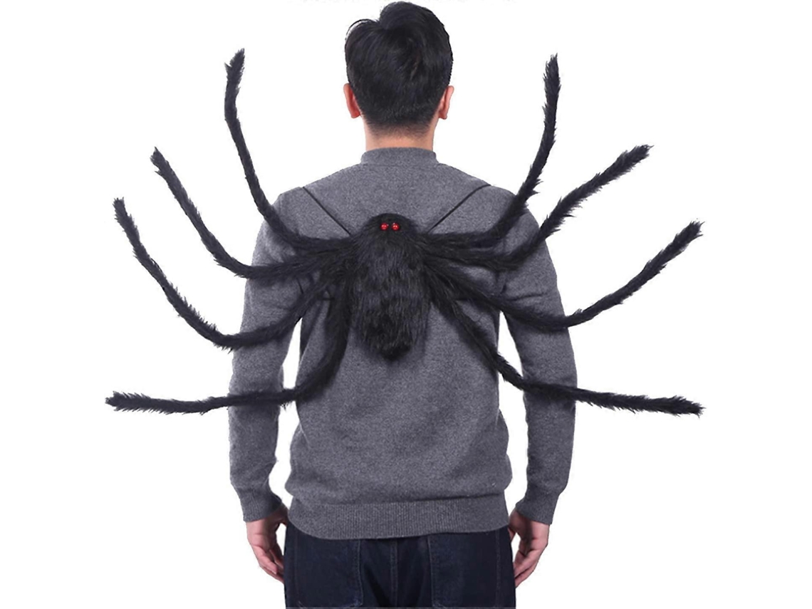Rebe mochila Traje de Aranha Adulto para Halloween com Pernas de Peluche Divertidas e Assustadoras