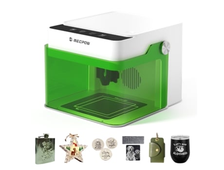 Gravador Laser Mecpow M1 5w Área Gravação 100x100mm Para Iniciantes Diy Caseiro Madeira Couro
